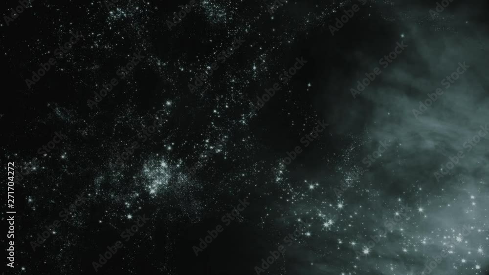 Poster space 2428: traveling through star fields in deep space (loop).