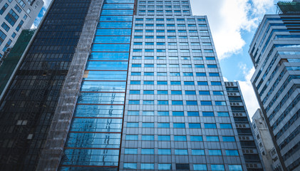 Obraz premium Hong Kong Commercial Building Close Up