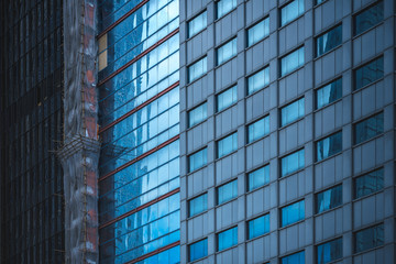 Hong Kong Commercial Building Close Up