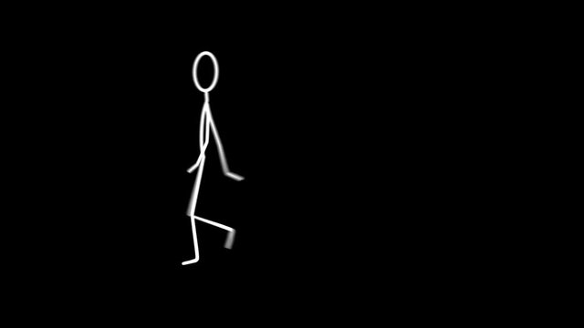Looping Stickman on the catwalk