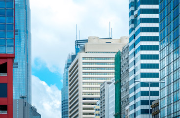 Hong Kong Commercial Building Close Up