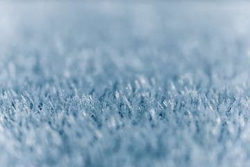 Winter background, frost, ice crystals close up