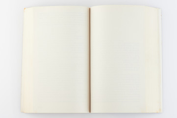 Open book empty clean pages