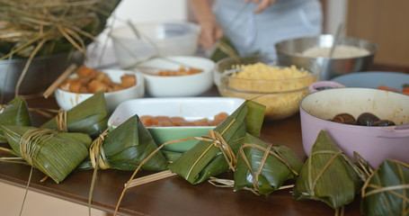 Homemade rice dumpling for Chinese dragon boat festival