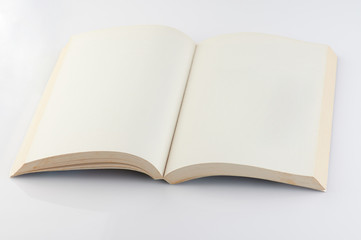Open book with yellow pages