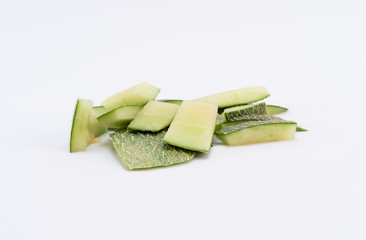 Cantaloupe melon fruit's green peel 