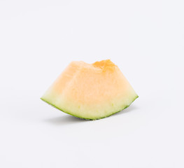 Cantaloupe melon  on white background