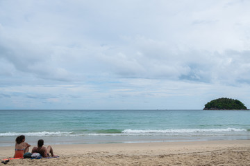 people's life on the beach. 