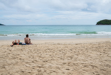 people's life on the beach. 