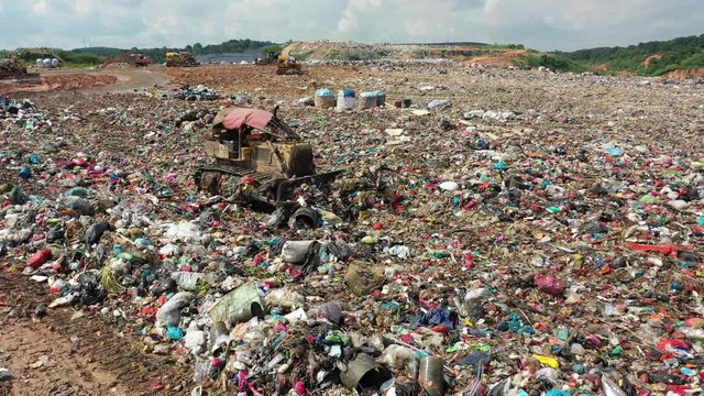 Plastic pollution crisis. Trash sent to Malaysia for recycling is instead dumped in a giant garbage mountain	 