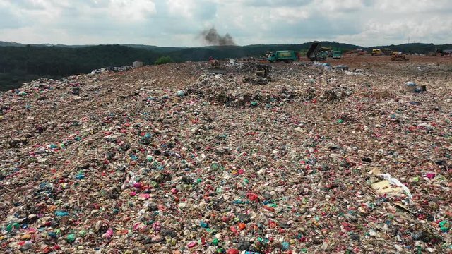 Plastic pollution crisis. Trash sent to Malaysia for recycling is instead dumped in a giant garbage mountain	 