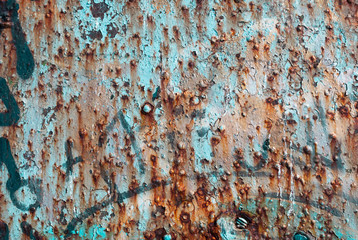 Rusted metal texture. Painted rusty surface