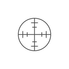 Aim Thin Line Vector Icon
