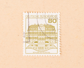 GERMANY - CIRCA 1970: A stamp printed in Germany shows Schloss Wilhelmsthal, circa 1970