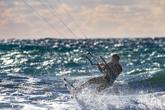 kitesurfer in action