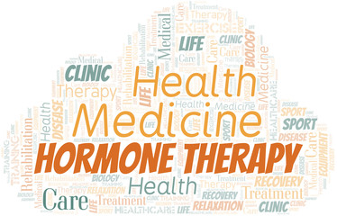 Hormone Therapy word cloud. Wordcloud made with text only.