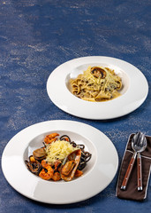 seafood pasta with tomato sauce