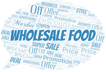 Wholesale Food Word Cloud. Wordcloud Made With Text.