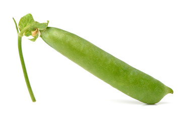 Fresh peas isolated on white background 