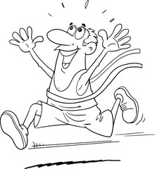 number one, finish line, winner