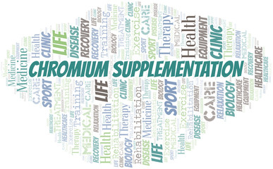 Chromium Supplementation word cloud. Wordcloud made with text only.