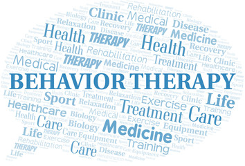 Behavior Therapy word cloud. Wordcloud made with text only.