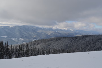 winter in mountains, Ukraine Bukovel