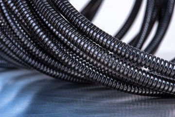 Flexible plastic corrugated pipe for electrical installation