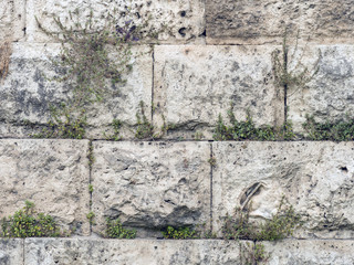 Ancient stone wall , Greece Athens