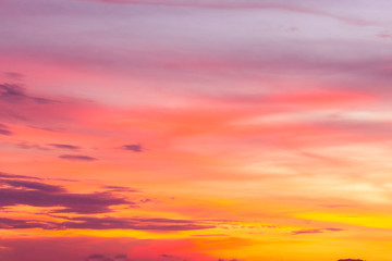 sky and sunset nature background