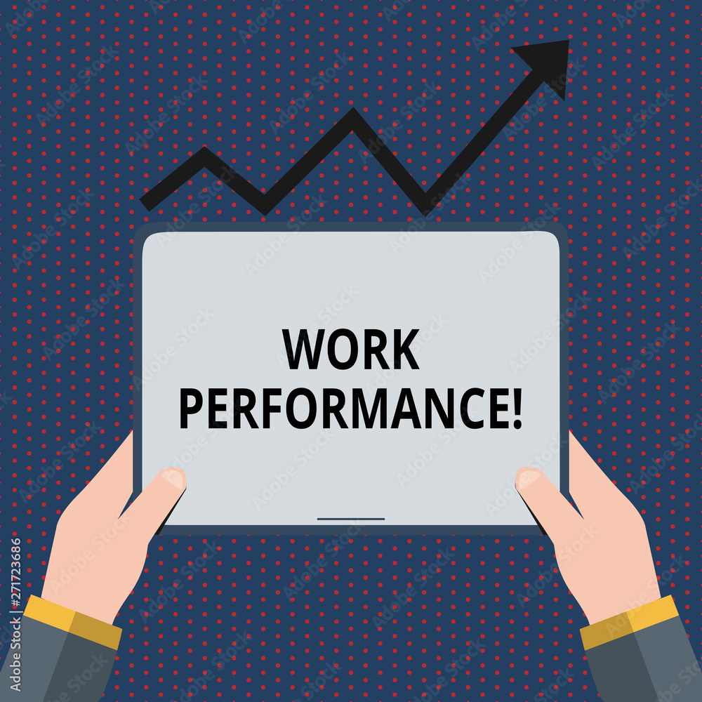 Aufkleber conceptual hand writing showing work perforanalysisce. concept meaning find the content of a job in 