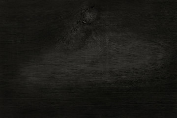 Black wooden wall background, texture of dark bark wood with old natural pattern for design art work, top view of grain timber.