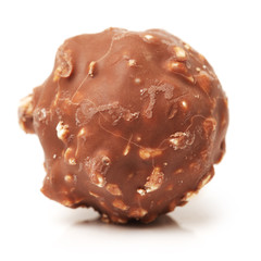 chocolate candy on white background 