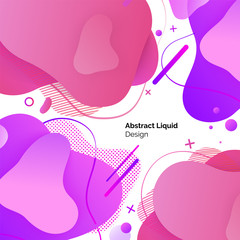 Abstract liquid design vector, shapes abstraction and decoration, background for banners and webpages. Color art with watercolor forms and text sample