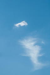 closeup of beautiful cloudy in a blue sky