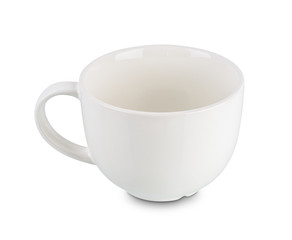 White coffee cup isolated isolated on white background