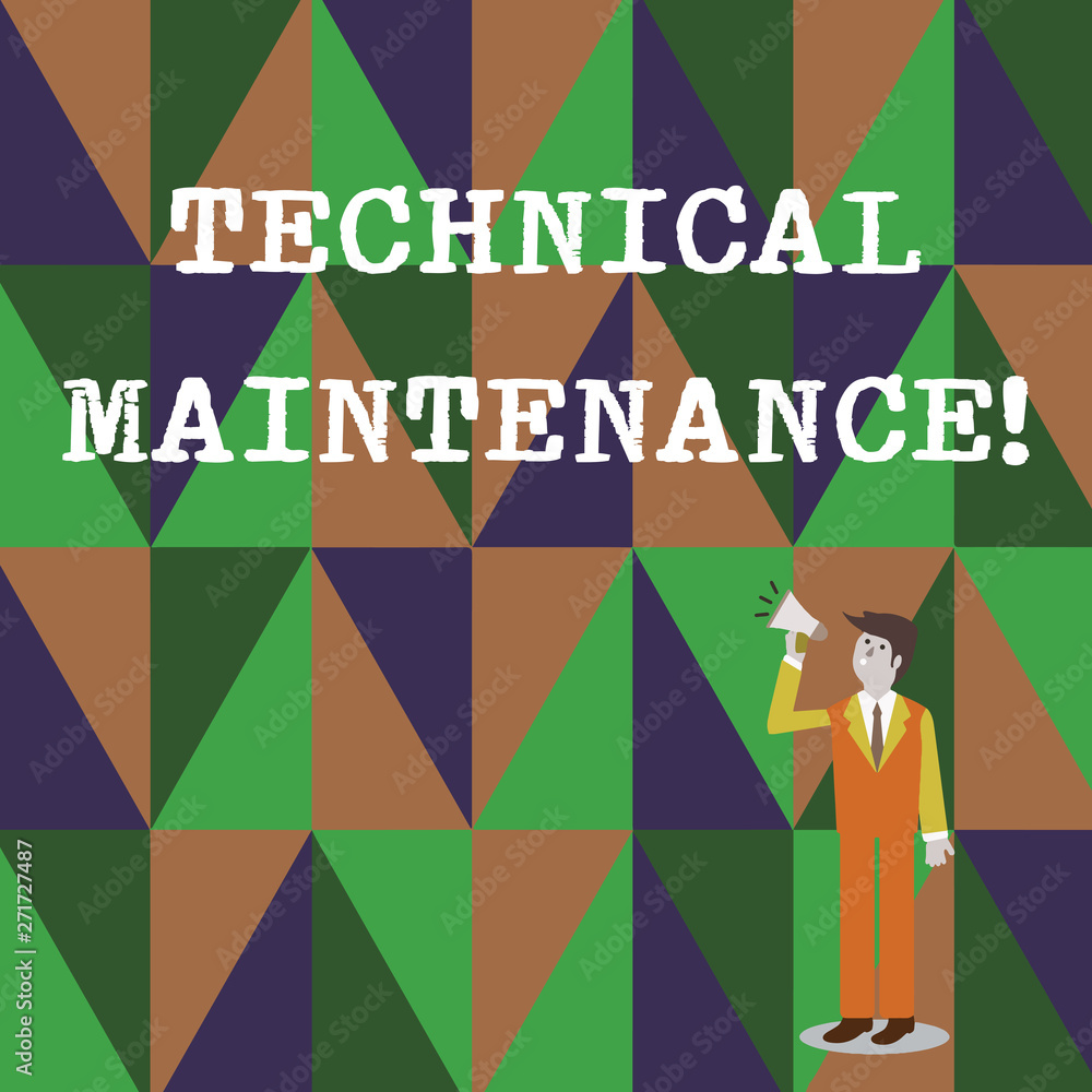 Poster conceptual hand writing showing technical maintenance. concept meaning functional checks or replacin