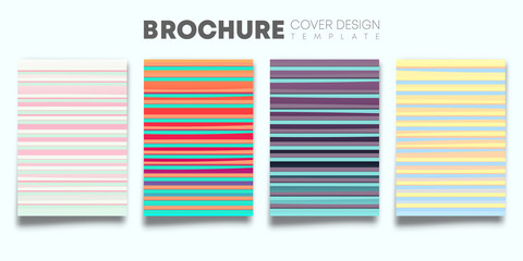 Set of color gradient cover with colorful hand drawn lines for flyer, poster, brochure, typography or other printing products