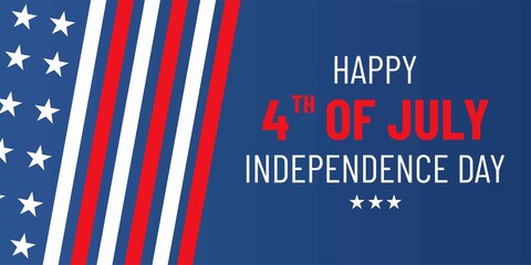Fototapeta na wymiar Fourth of July banner design template.United States of America Independence day poster