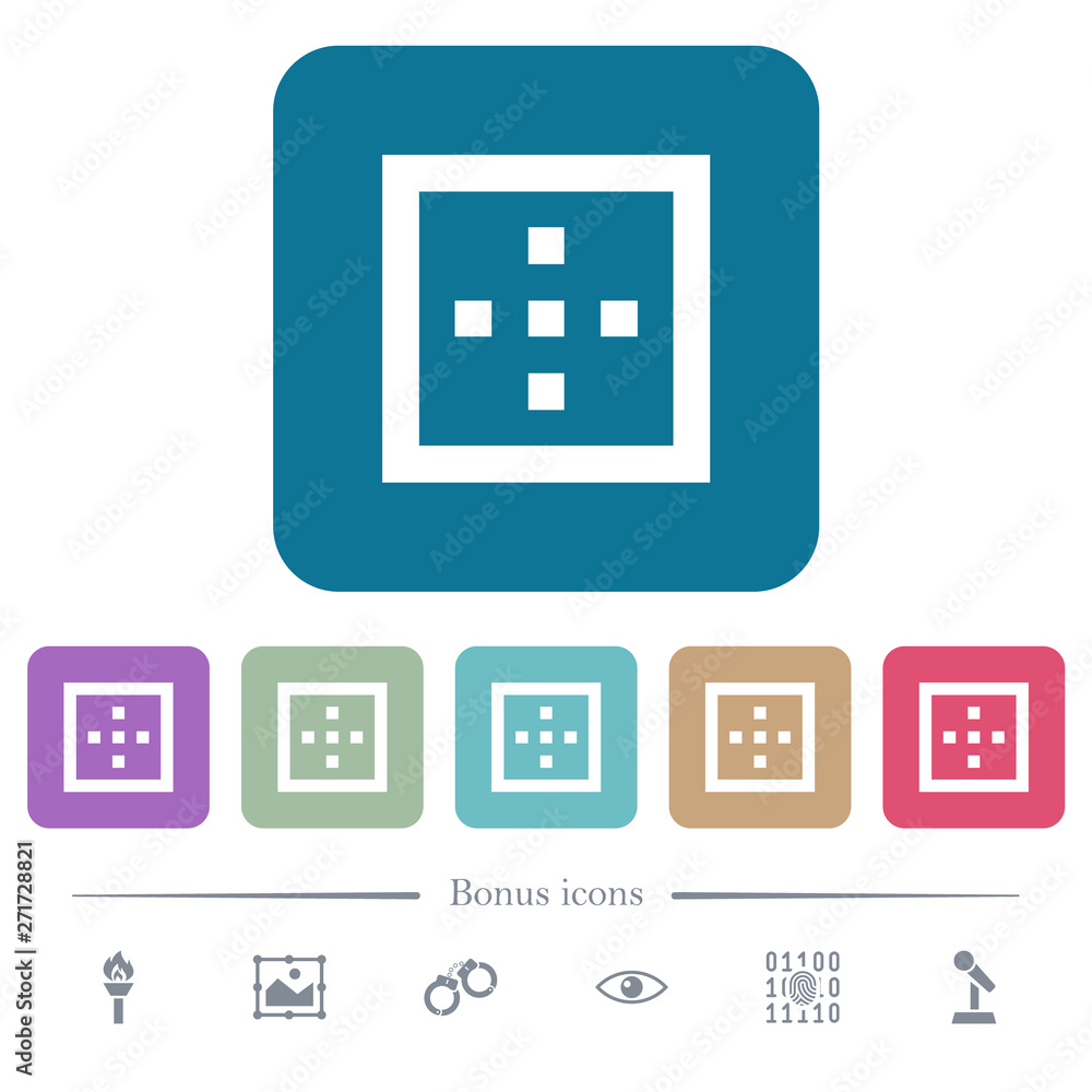 Poster outer borders flat icons on color rounded square backgrounds