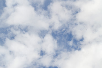 Beautiful sky texture view of white clouds in the blue sky.