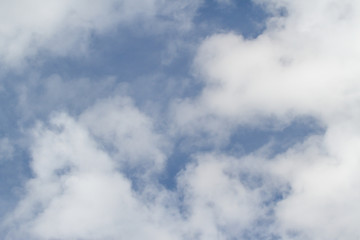 Beautiful sky texture view of white clouds in the blue sky.