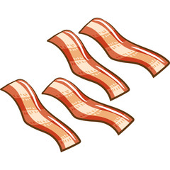 Obraz premium bacon vector clipart