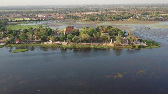 Tonle Bati Lake Landscape View in the Tonle Bati at Cambodia