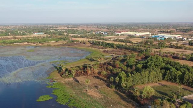 Tonle Bati Lake Landscape View in the Tonle Bati at Cambodia