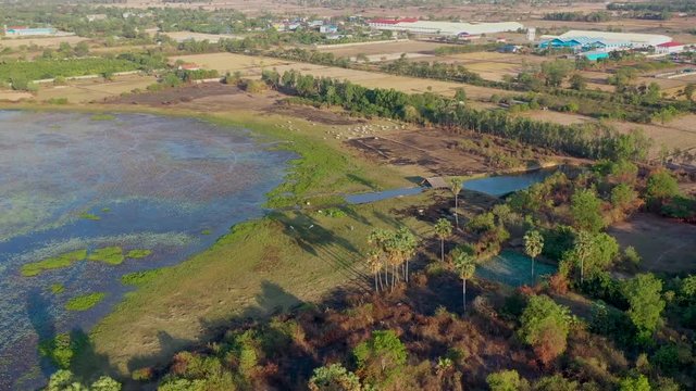 Tonle Bati Lake Landscape View in the Tonle Bati at Cambodia