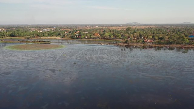 Tonle Bati Lake Landscape View in the Tonle Bati at Cambodia
