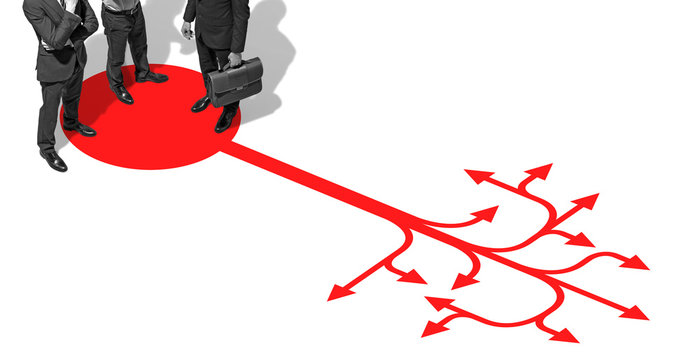 Corporate business team taking decisions