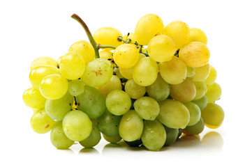 Grapes on white background 