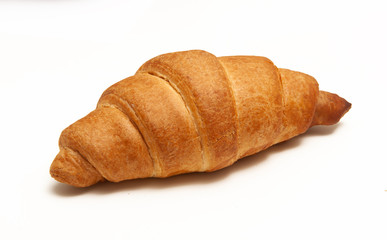 Croissants on a white background.